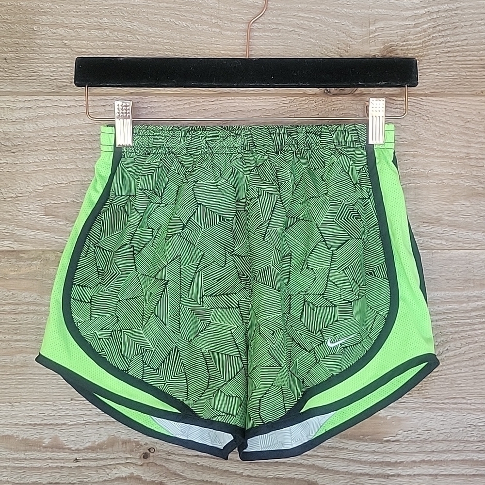 Nike Dri-Fit Tempo Running Athletic Shorts Neon Green/Black Size XSmall
